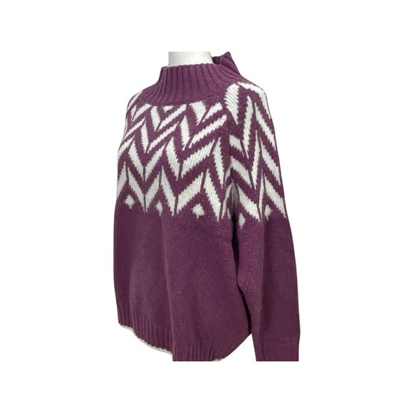 A New Day Winter Sweater Womens Size 2X Cotton Blend Nordic Pattern Crew Neck - Picture 3 of 6